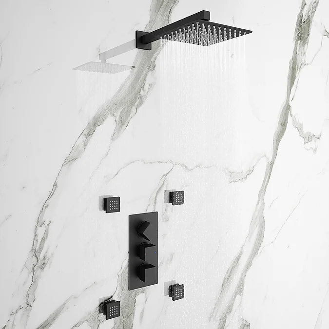 Arezzo Matt Black Body Jet - 1 x Slim Square Jet