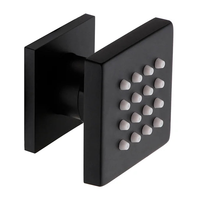 Arezzo Matt Black Body Jet - 1 x Slim Square Jet