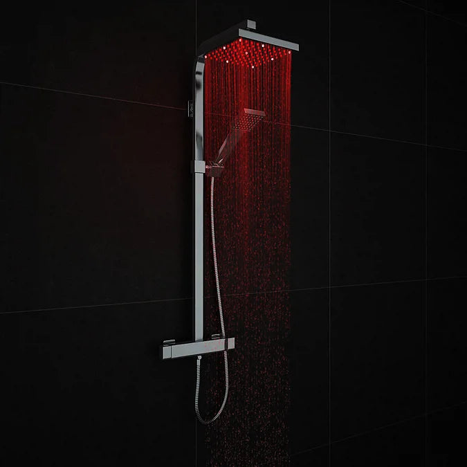 Milan Modern LED Thermostatic Shower Chrome