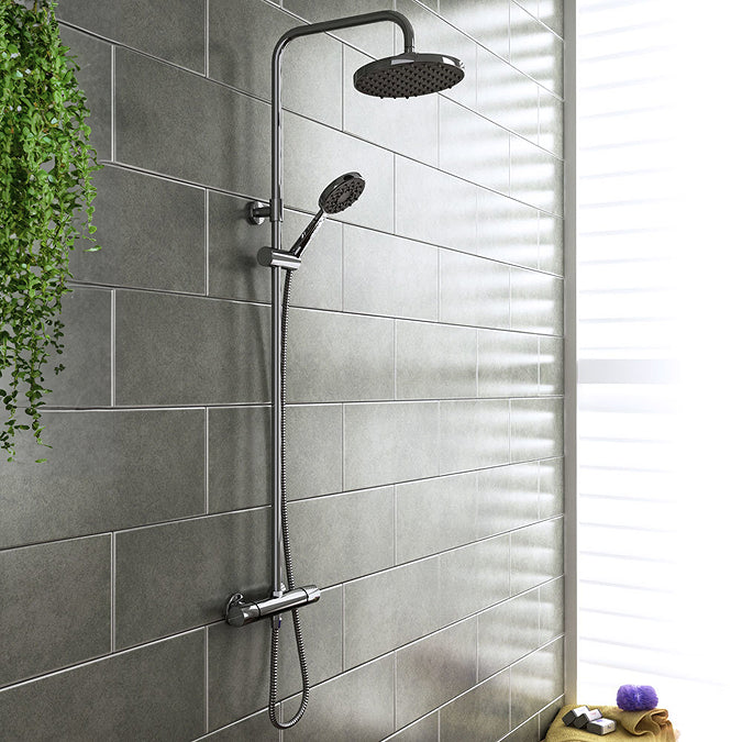 Monza Modern Round Thermostatic Shower Chrome