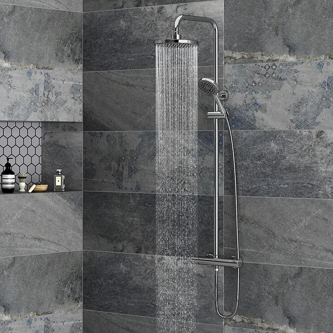 Monza Modern Round Thermostatic Shower Chrome