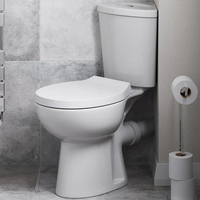 Essentials Forli Close Coupled Corner Toilet & Soft Close Seat