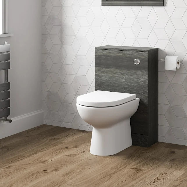 Artis Grey Wood Back To Wall Toilet Unit Only 500mm