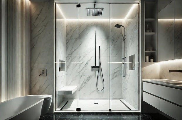 Walk-in shower enclosures